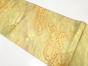流水に笠松模様織り出し　袋帯